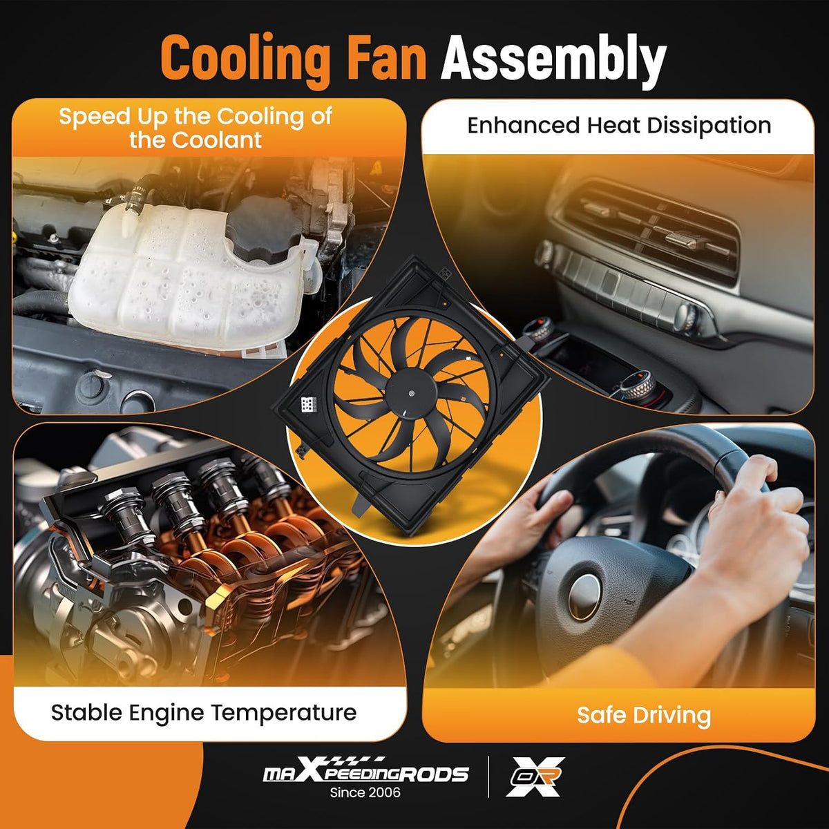 maXpeedingrods Engine Radiator Cooling Fan for Jeep Grand Cherokee