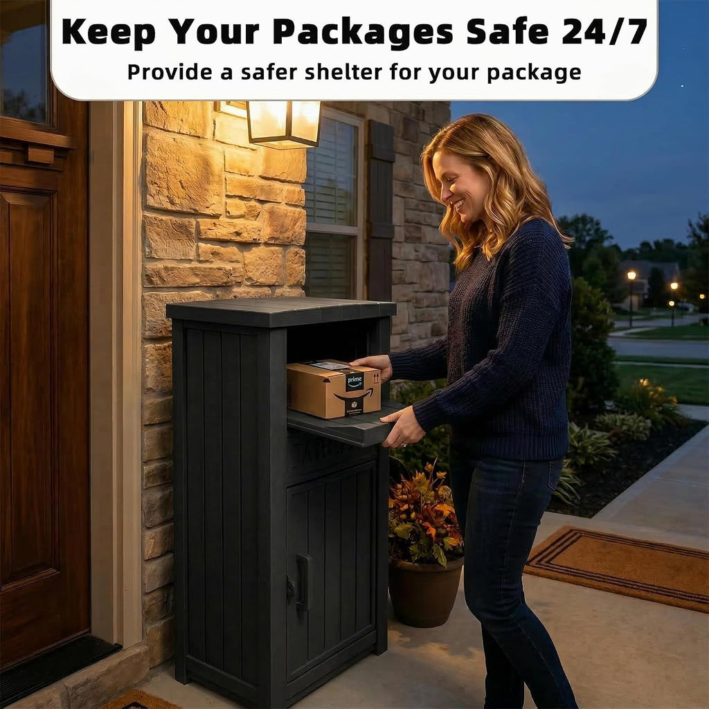 Package Delivery Boxes for Outside, Lockable Anti-Theft Waterproof Delivery Boxes for Outside, Secure Parcel Drop