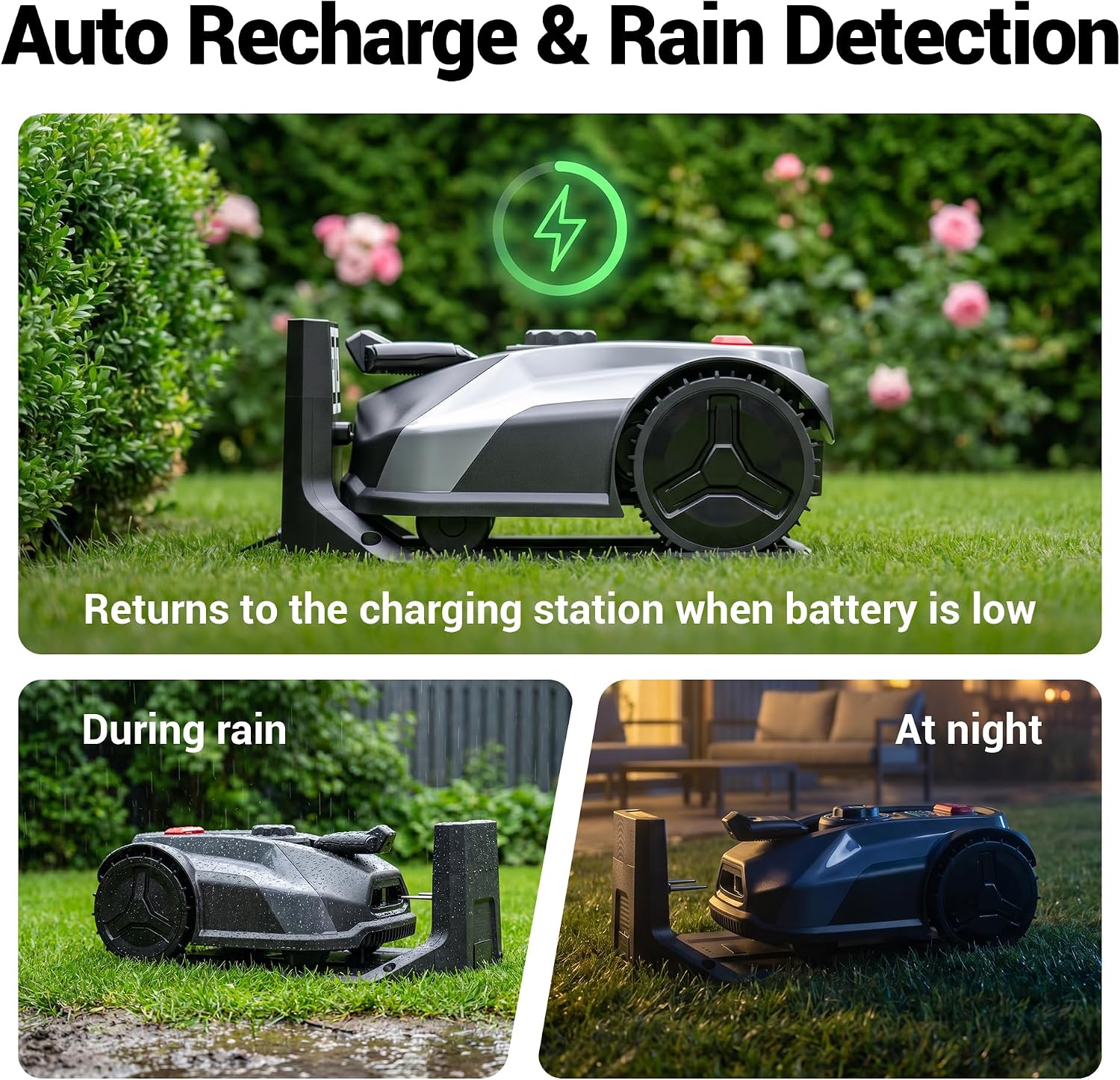 S7 Robotic Lawn Mower, App Controlled, for 1/4 Acre Lawns | No Boundary Wire, Auto-Charging, Obstacle Avoidance
