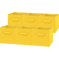 11-Inch Foldable Cube Storage Bins, Yellow, 6-Pack