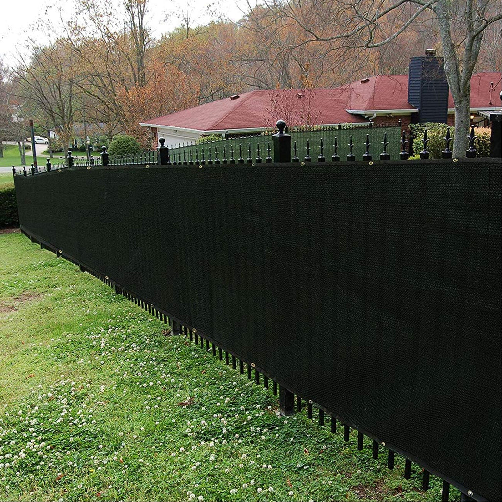 6 ft x 50 ft Privacy Screen Fence Heavy Duty Fence Cover Black