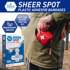 Sterile Round Clear Spot Bandages,Hypoallergenic,7/8 in,100-Count