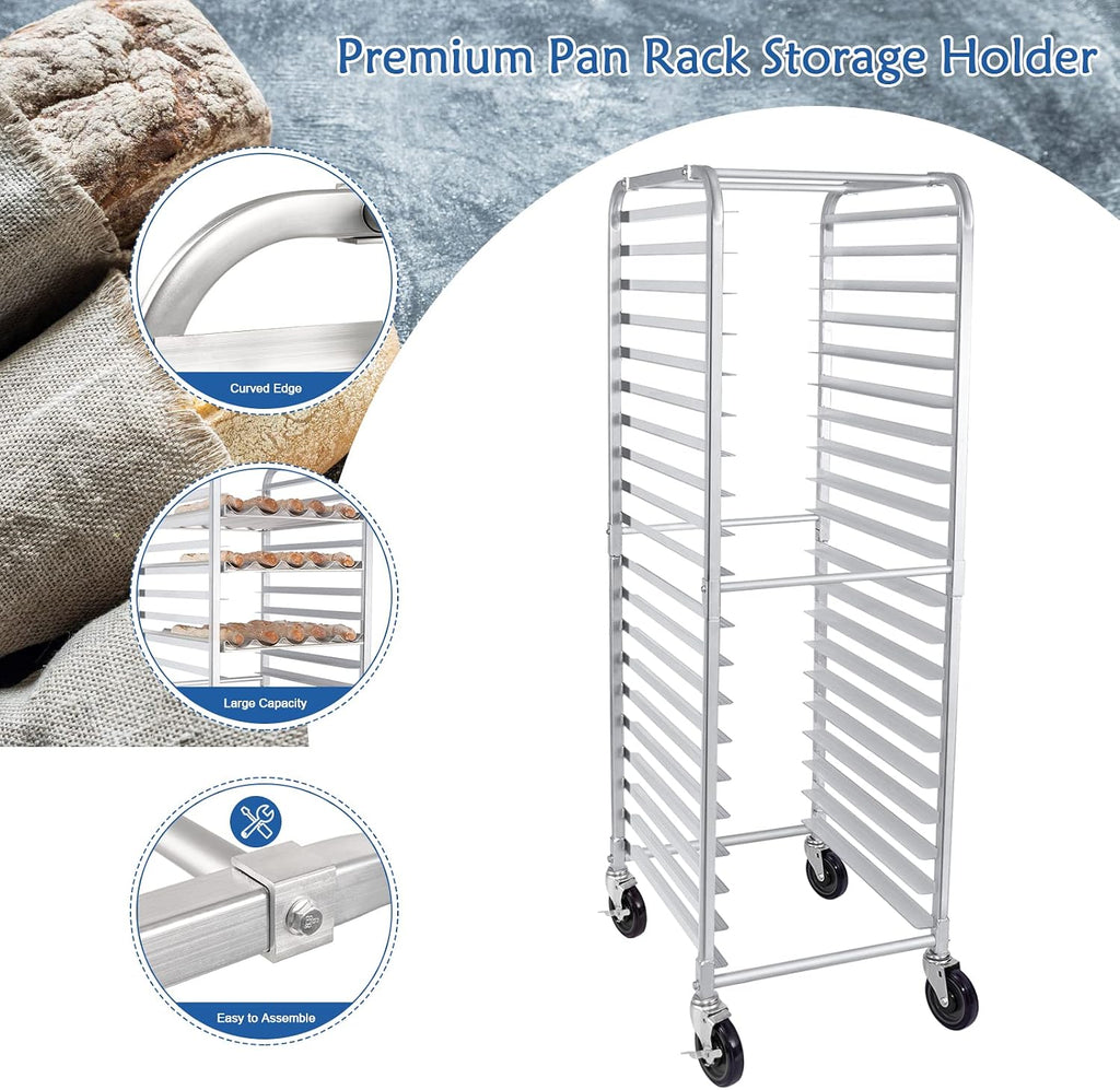 HARDURA 20 Tier Bun Pan Rack, 20"x26"x69"H