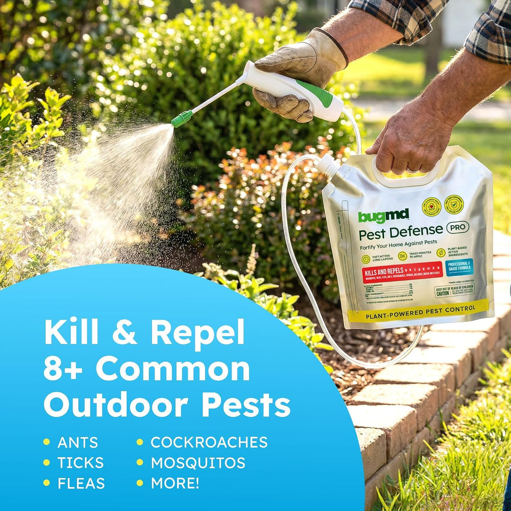 Pest Defense Pro Peppermint Oil Bug Spray and Mosquito Repellent | Outdoor Patio Ant and Tick Killer for Yard, Plant