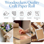 Brown Craft Crab Paper Roll for Table Covering, 58.75 Inches Wide 1200 Inches Long, Charcuterie Paper Table Runner