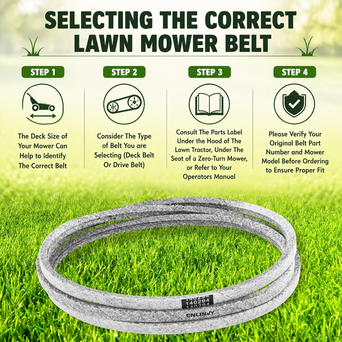 140294 Drive Belt 1/2" x 82" Replaces Craftsman 42 inch Drive Belt
