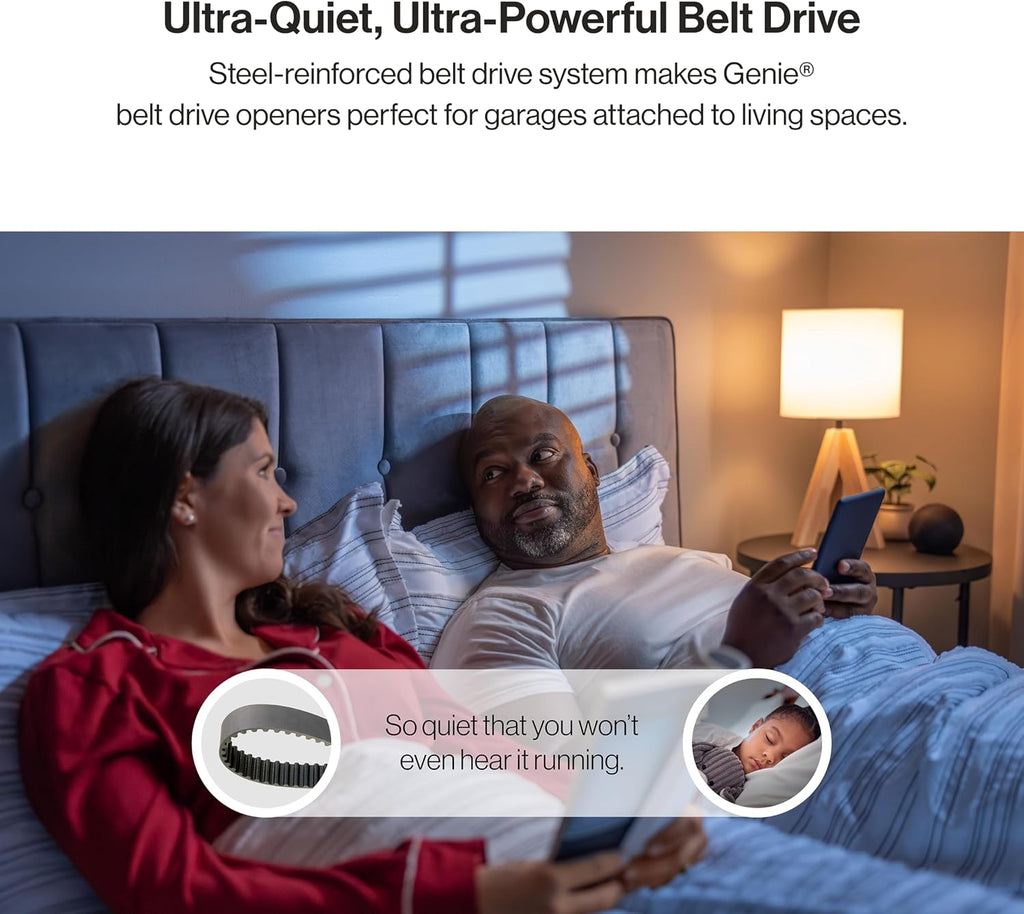 QuietLift Connect – WiFi Smart Garage Door Opener with Added Wireless Keypad, ¾ HPC Smart Belt Drive – Compatible