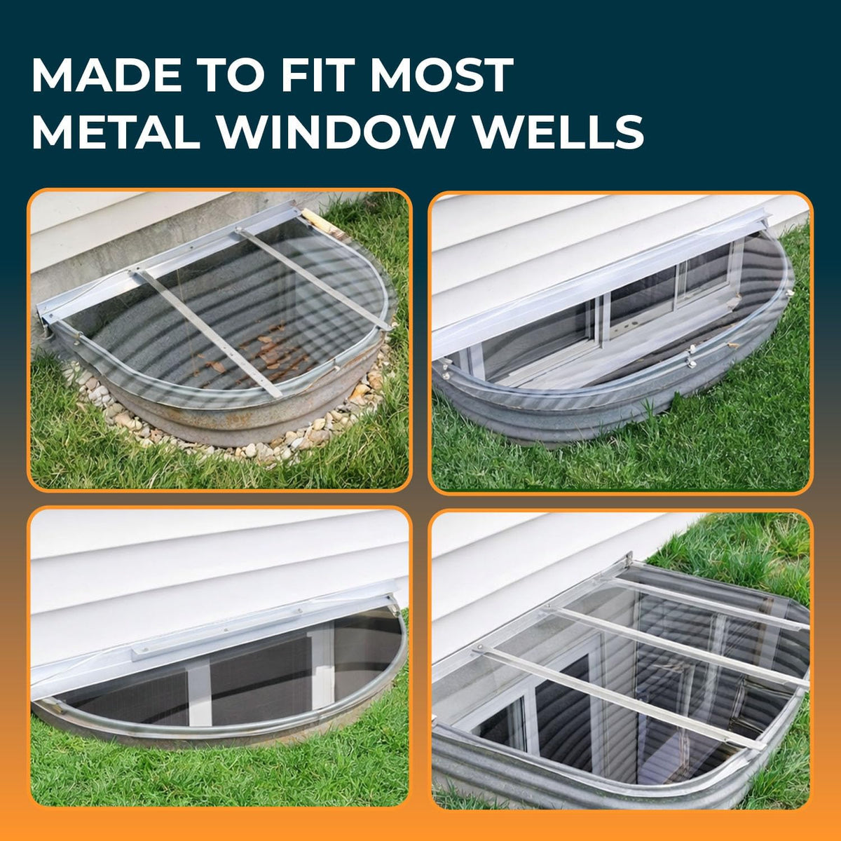 Heavy Duty Spring Clips Hardware Kit for Window Well Covers Installation