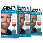 Mustache & Beard Dye, Keratin, Light Brown M-25 (3 Pack)