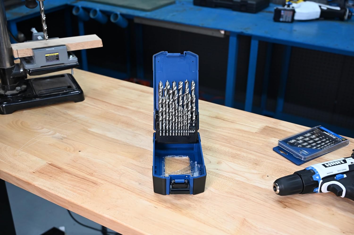 37280 Brad Point Wood Bit Set, 25 Piece | cuts steel & wood, heat-resistant coating
