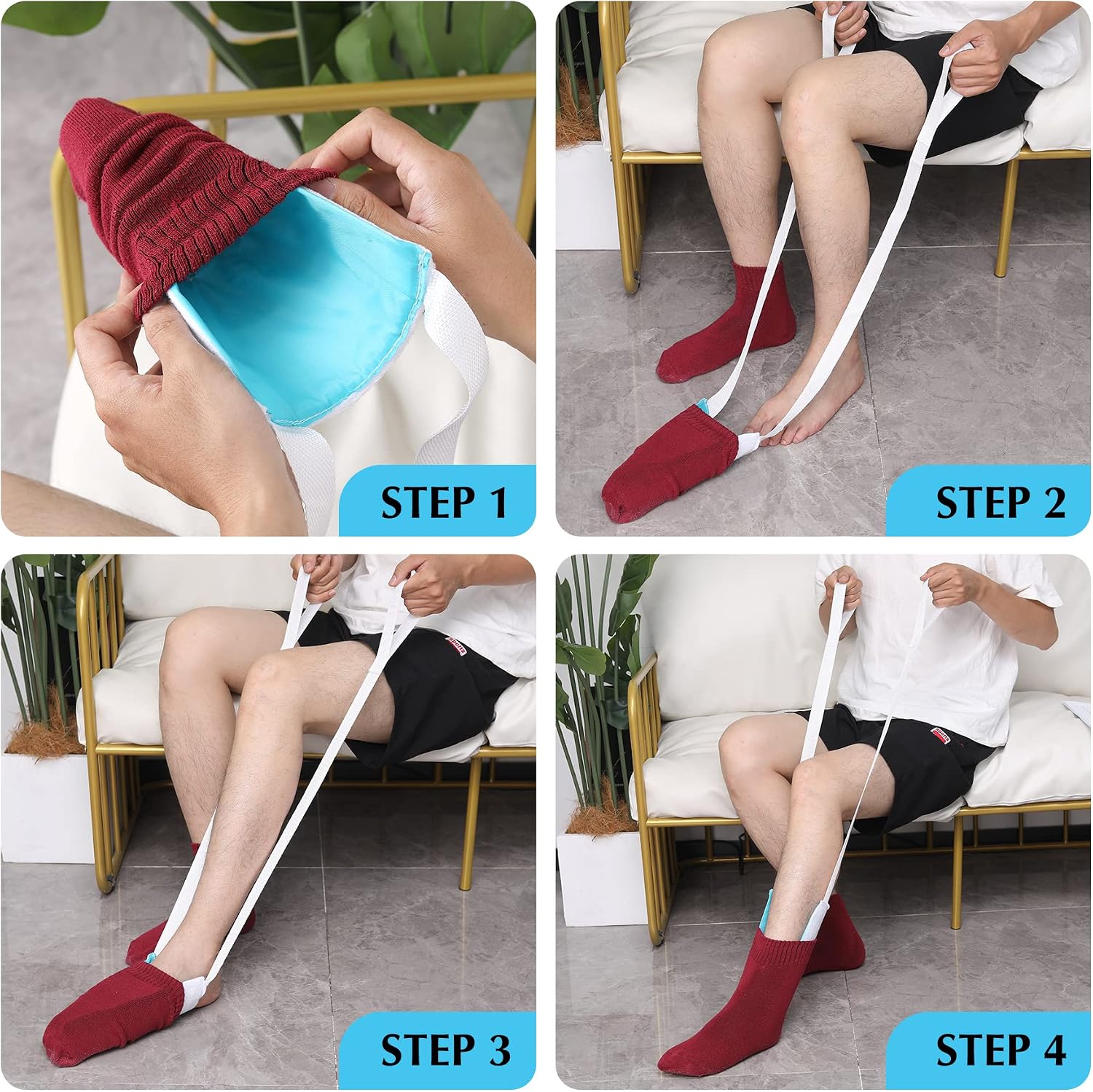 Sock Aid - Sock Helper Device No Bending