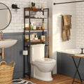 Over The Toilet Storage Rack, 4 Tier Bathroom Organizer Over Toilet, Freestanding Space Saver Toilet Stand with 2