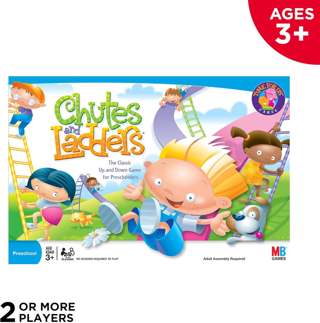 Hasbro Gaming Chutes and Ladders Board Game, 2 to 4 Players, Easter Gift for Kids, Preschool Classroom Games, Ages 3+