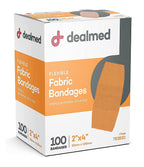 Fabric Adhesive Bandages - Flexible Latex Free 2x4 in - 100 Count