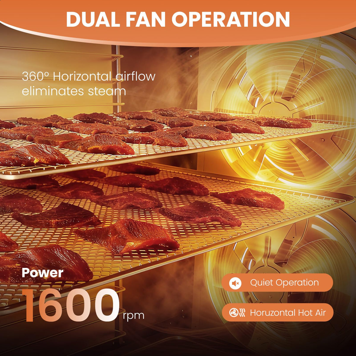 Food-Dehydrator Machine Adjustable Temperature 12 Trays 800W Food Dryer