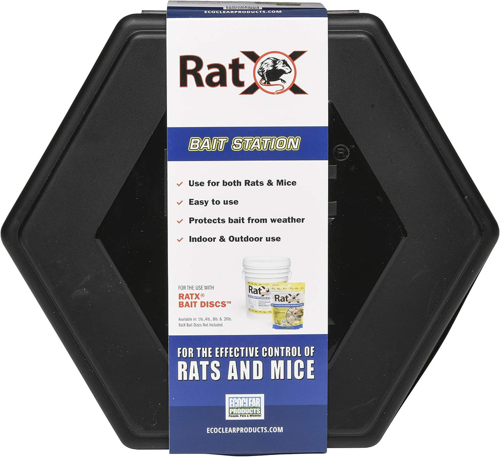 Rodent Bait Station for Mice & Rats – Indoor & Outdoor Use | Small Plastic Bait Box | Compact Size | Weatherproof