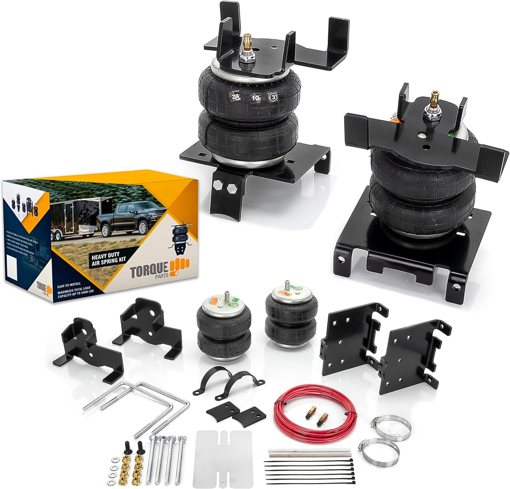 TORQUE Airbag Air Bag Suspension Kit Compatible with 2004-2008 Ford F150 (Not FX 2) 2WD 4WD Rear Helper Bag Spring Towing 5000 lbs (Replaces Firestone Ride Rite 2350) (TR2350)