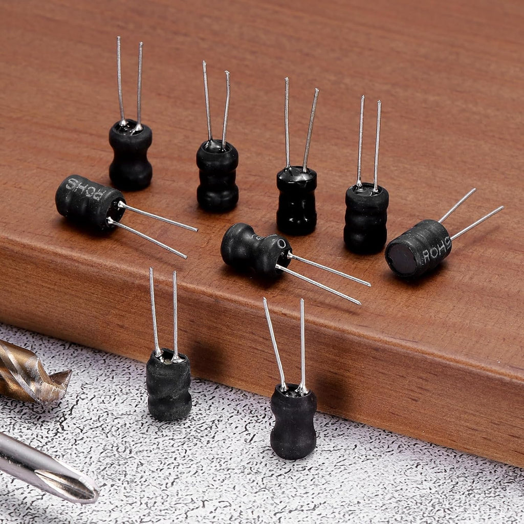 MECCANIXITY 30Pcs 10uH DIP Radial Power Choke Inductors Assortment Kit