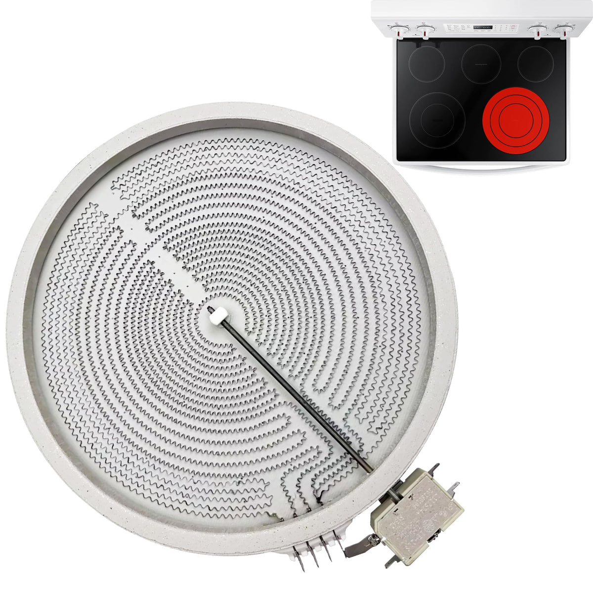 STELPART 12" Range Triple Radiant Surface Element DG47-00065A for Samsung