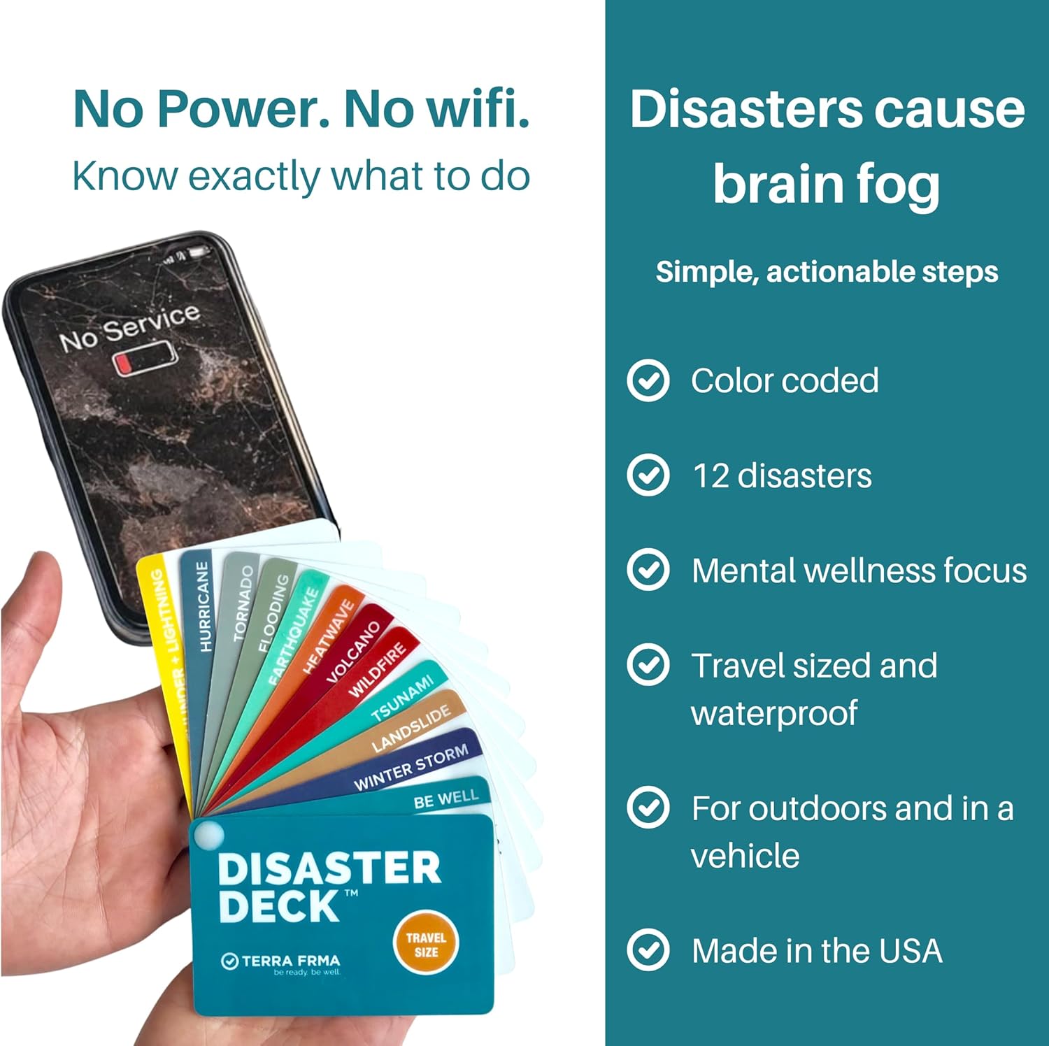 Disaster Guide for Emergency Preparedness Kit – Waterproof Wildfire, Earthquake & Hurricane Survival | 12 Disasters |