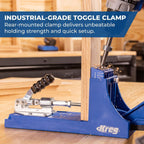 K4 Pocket Hole Jig - Adjustable, Versatile Jig for Strong Joints - Create Perfect, Rock-Solid Joints - Easily