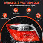 Halogen Tail Light Left Outer fits 2013-2015 Honda Accord Sedan 4 Door