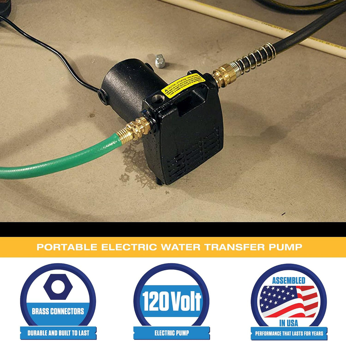 WAYNE PC4 1/2 HP Cast Iron Multi-Purpose Transfer Pump – Non-Submersible Utility Water Pump with Suction Strainer, Model 55832