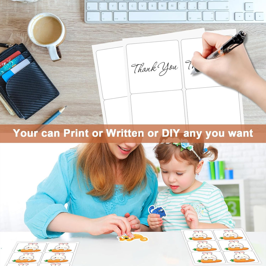 3 1/3" x 4" (1000 Sheets) Address Labels Sticker Paper