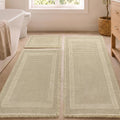Waffle Bath Mat, Non Slip Bathroom Rugs Mats Set, Super Absorbent Quick Dry Bath Mats for Bathroom, Machine Washable