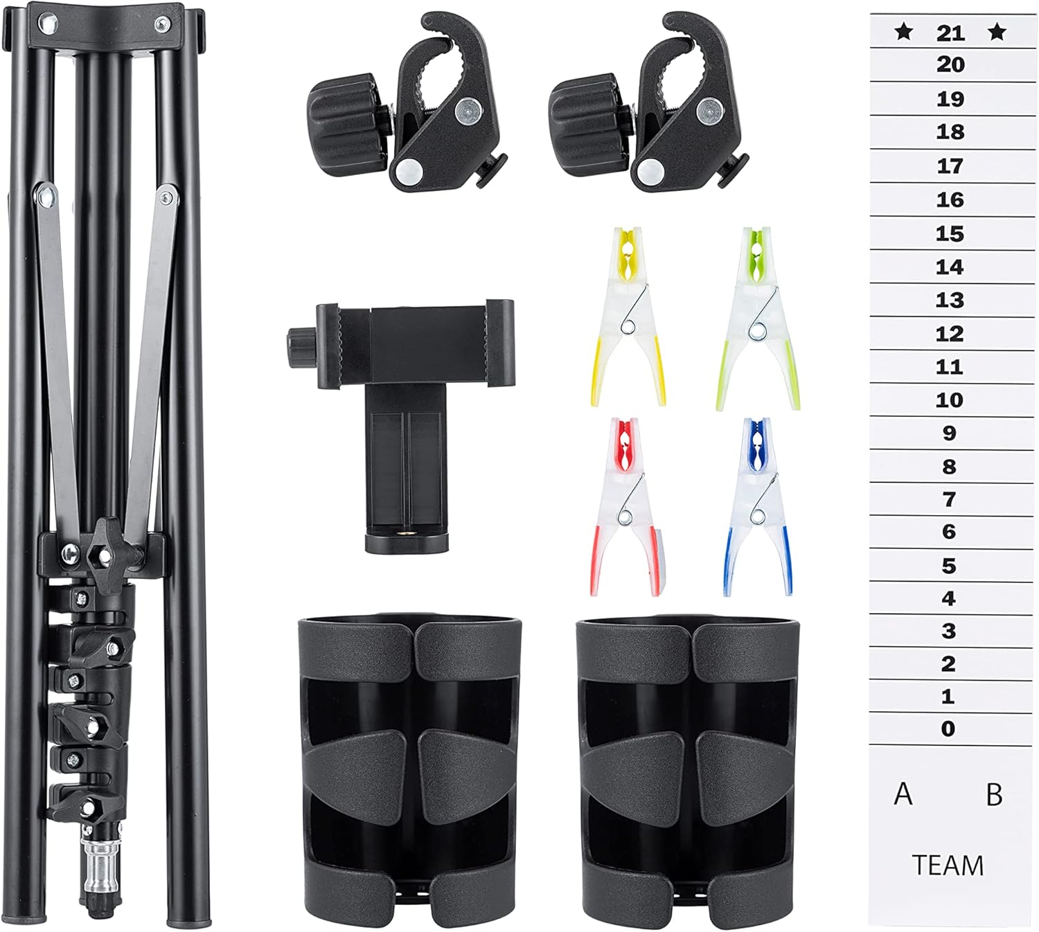 New Valley Walber Score Keeper Set - Scoreboard & Drinkholders for Cornhole, Easy to Assemble, Keep Track of Score