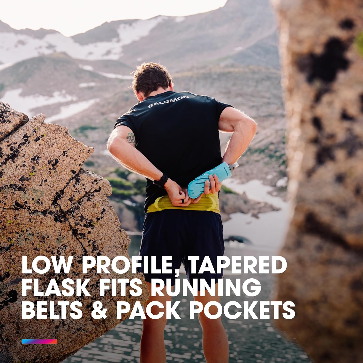 PocketFlask Compressible, Low Profile Soft Flask 2-Pack (500ml) | Hydration Vest & Pack Compatible, Locking Cap, High