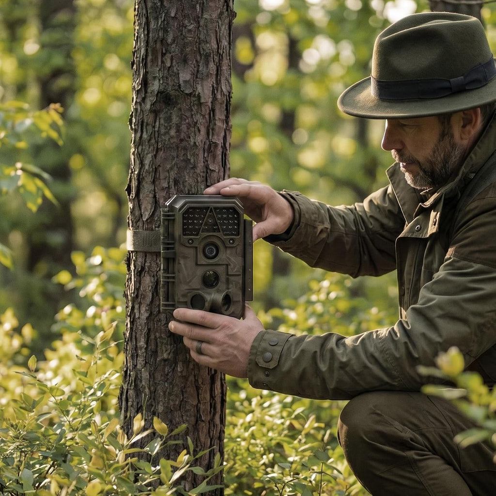 P70 (Non-Cellular,Non-WiFi) Trail Camera, 64MP 1296p, Game Cameras with No-Glow IR Night Vision, Motion Activated