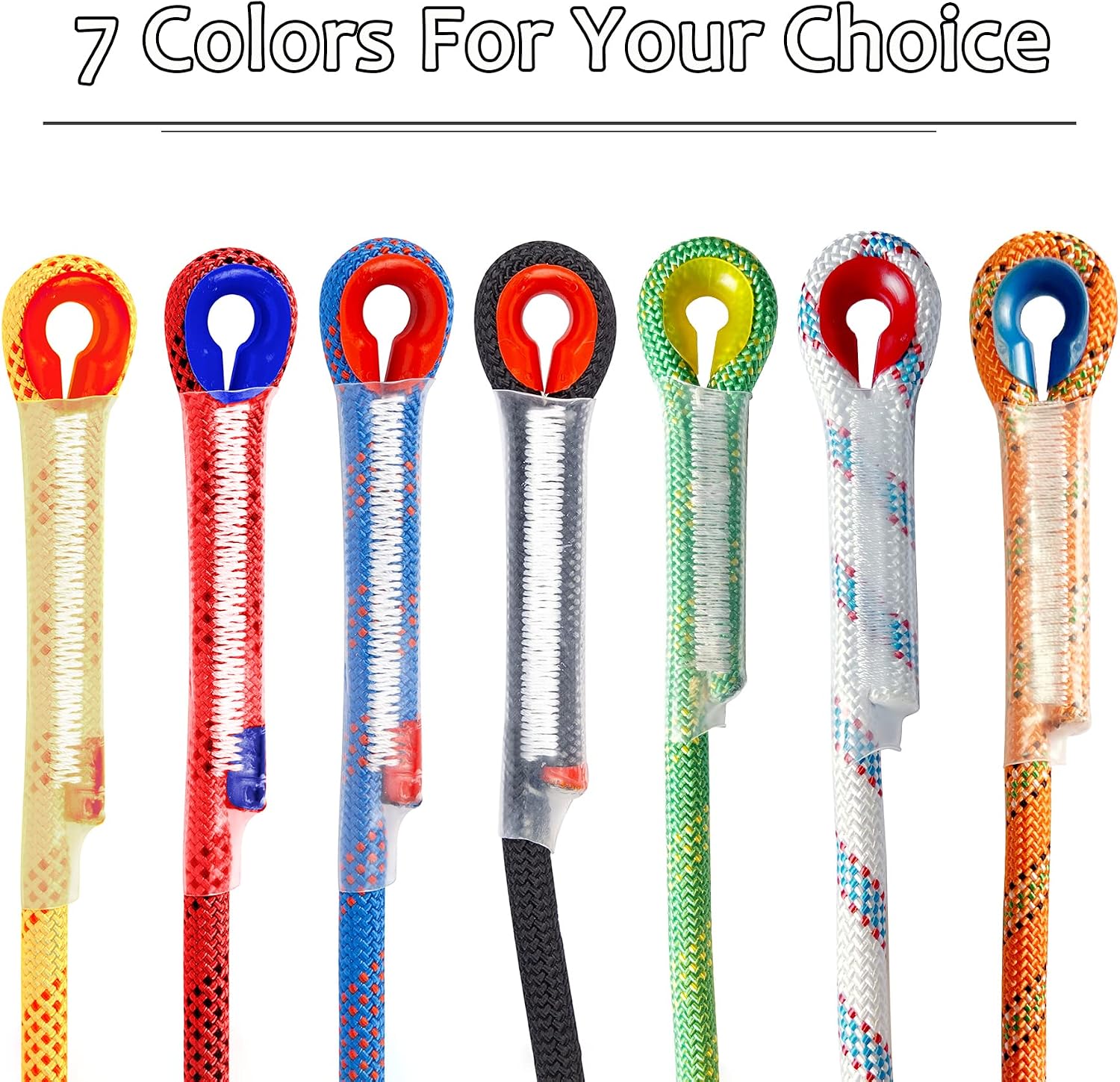 Indoor Outdoor Climbing Rope, 10/12/14mm (32FT/49FT/65FT/98FT) Static Rock Climbing Rope for Escape Rope, Ice