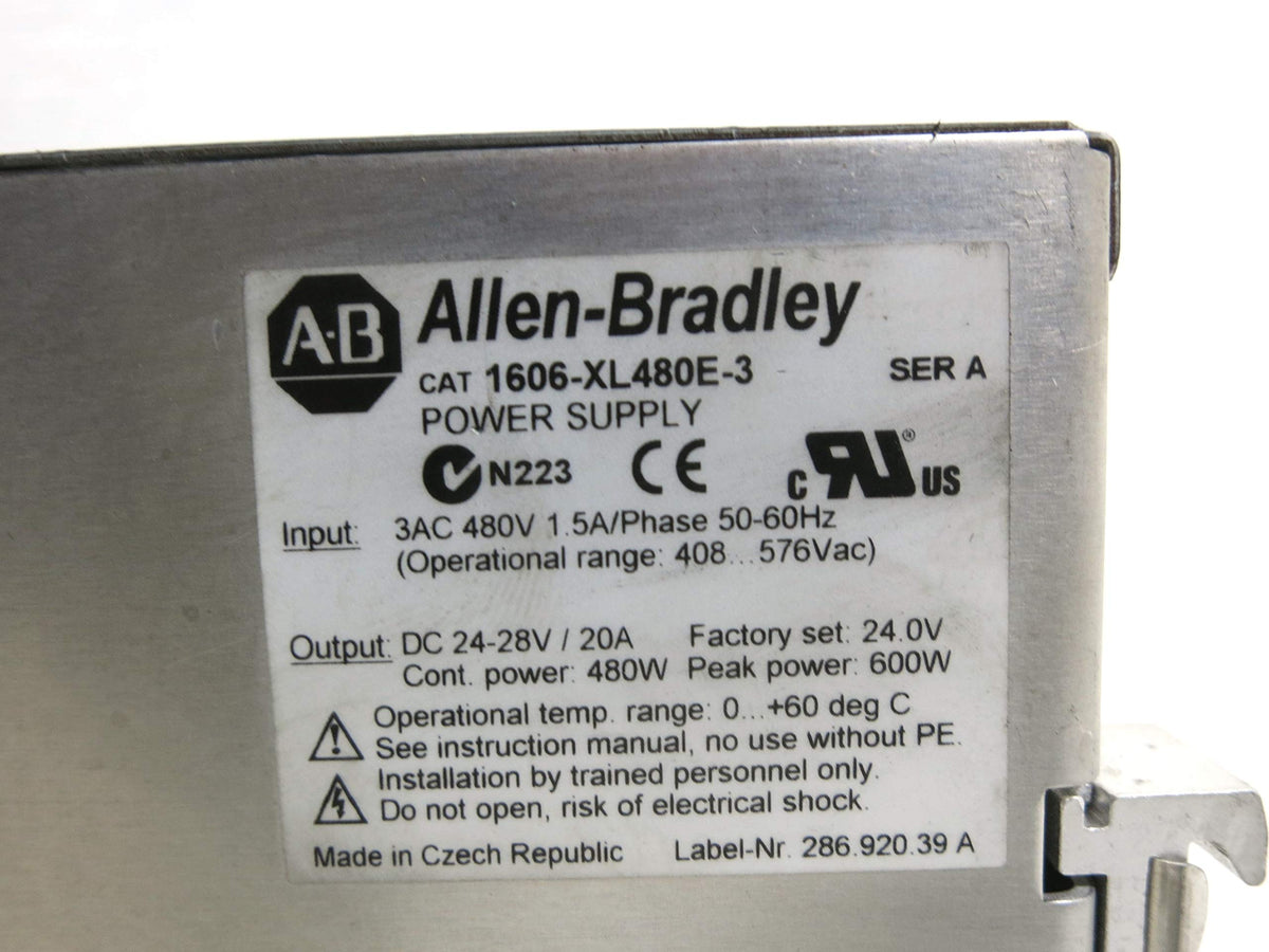 Allen Bradley 1606-XL480E-3 Power Supply 24VDC