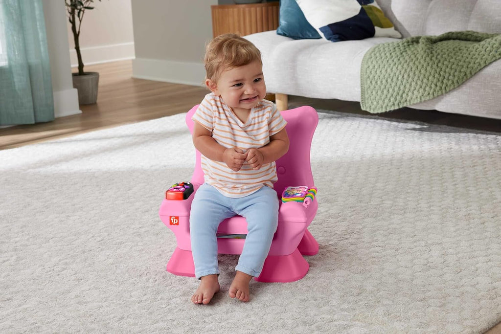 Fisher-Price Laugh & Learn Smart Stages Chair, Pink | Pretend Chair with Lights & Educational Music, Toddler Toy for