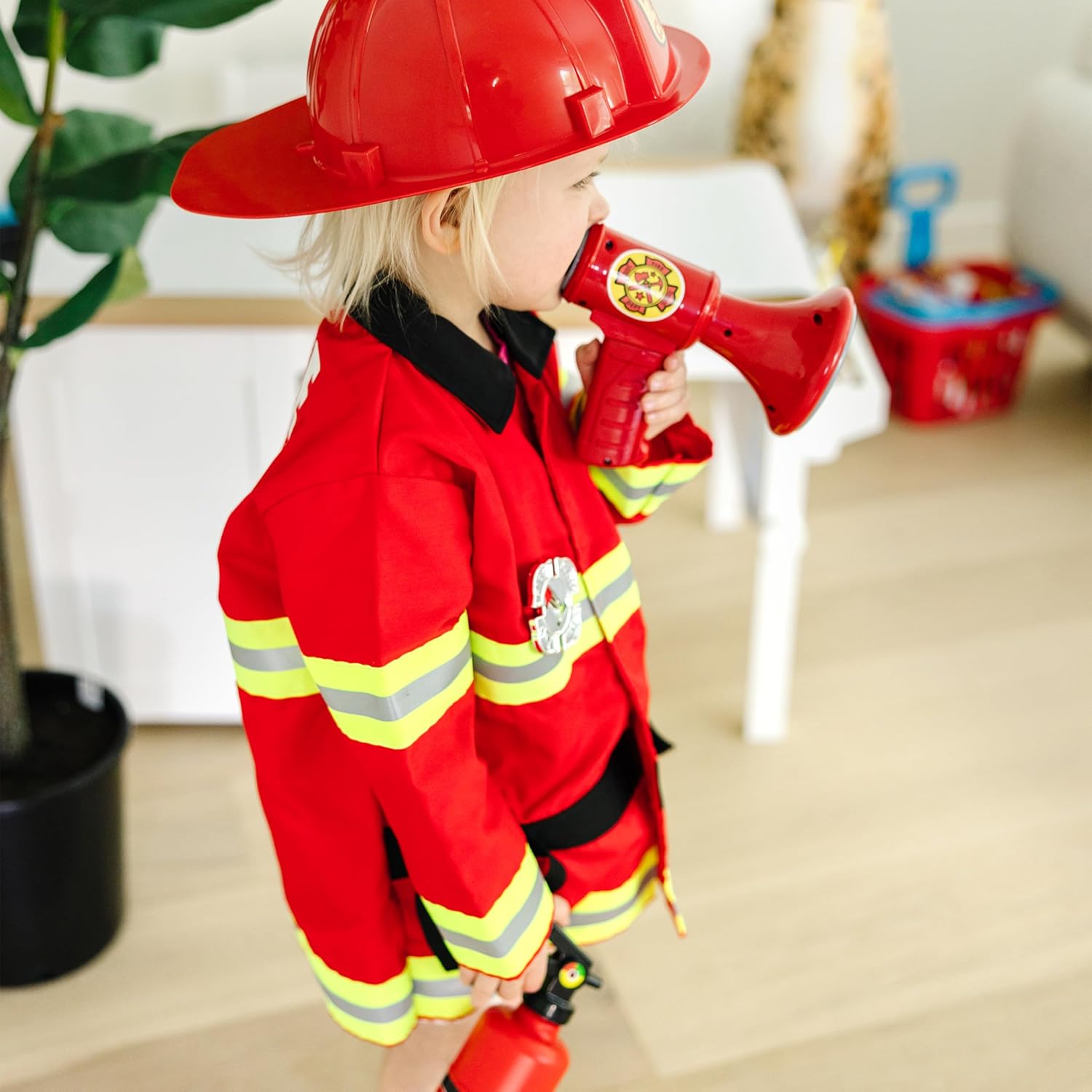 Melissa & Doug Fire Chief Role Play Costume Dress-Up Set