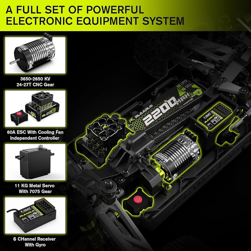 1/10 Brushless RC Cars, 50+ MPH, 4WD Trucks, Carbon Fiber, Ages 8+ | 60A ESC Monster Trucks, 3650 2650KV Brushless