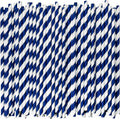 Navy Blue Paper Drinking Straws Bulk 1000 Ct Biodegradable 7.75" Disposable
