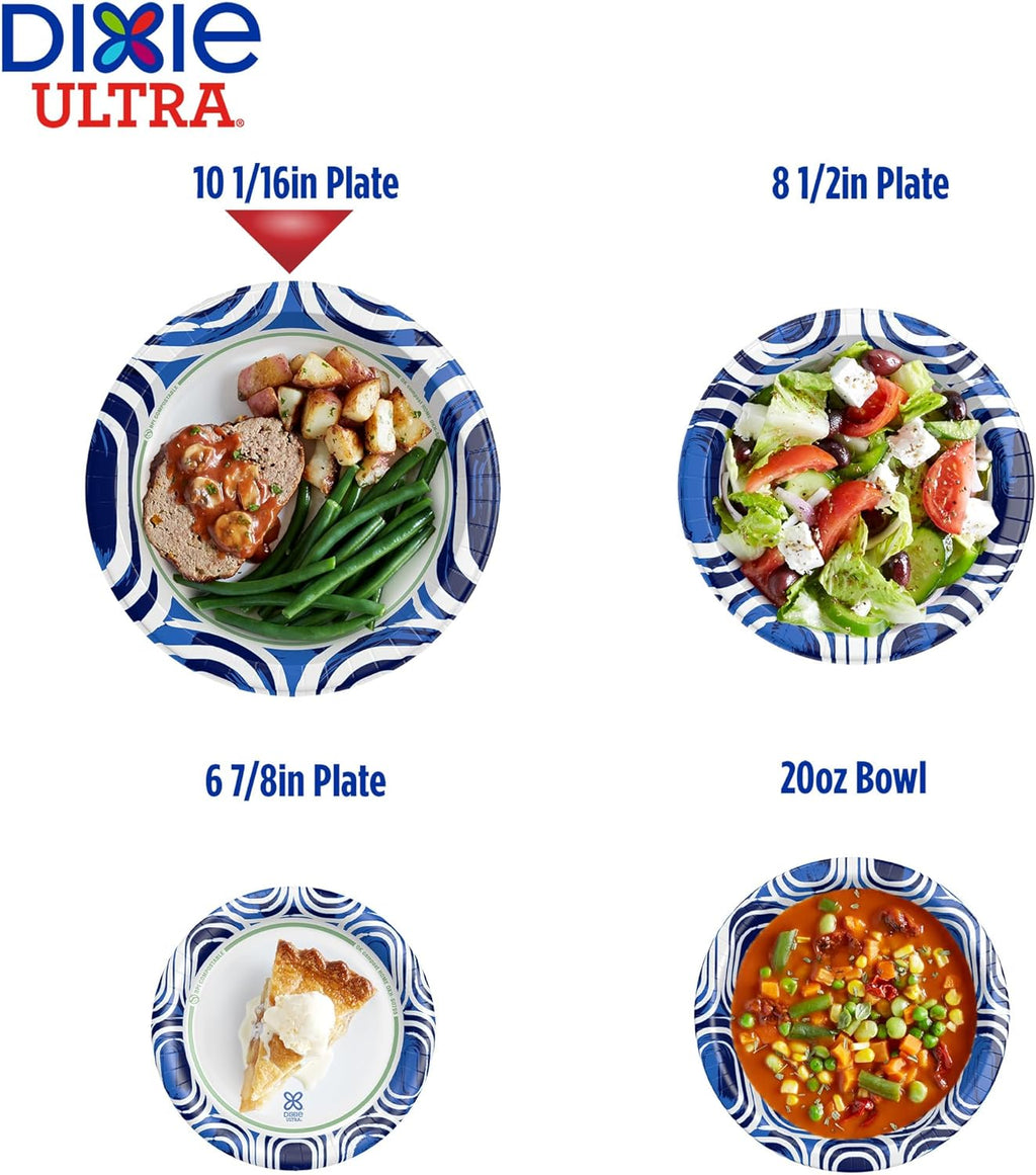 Large Paper Plates 10 Inch, Heavy Duty Disposable Plates, 44 ct