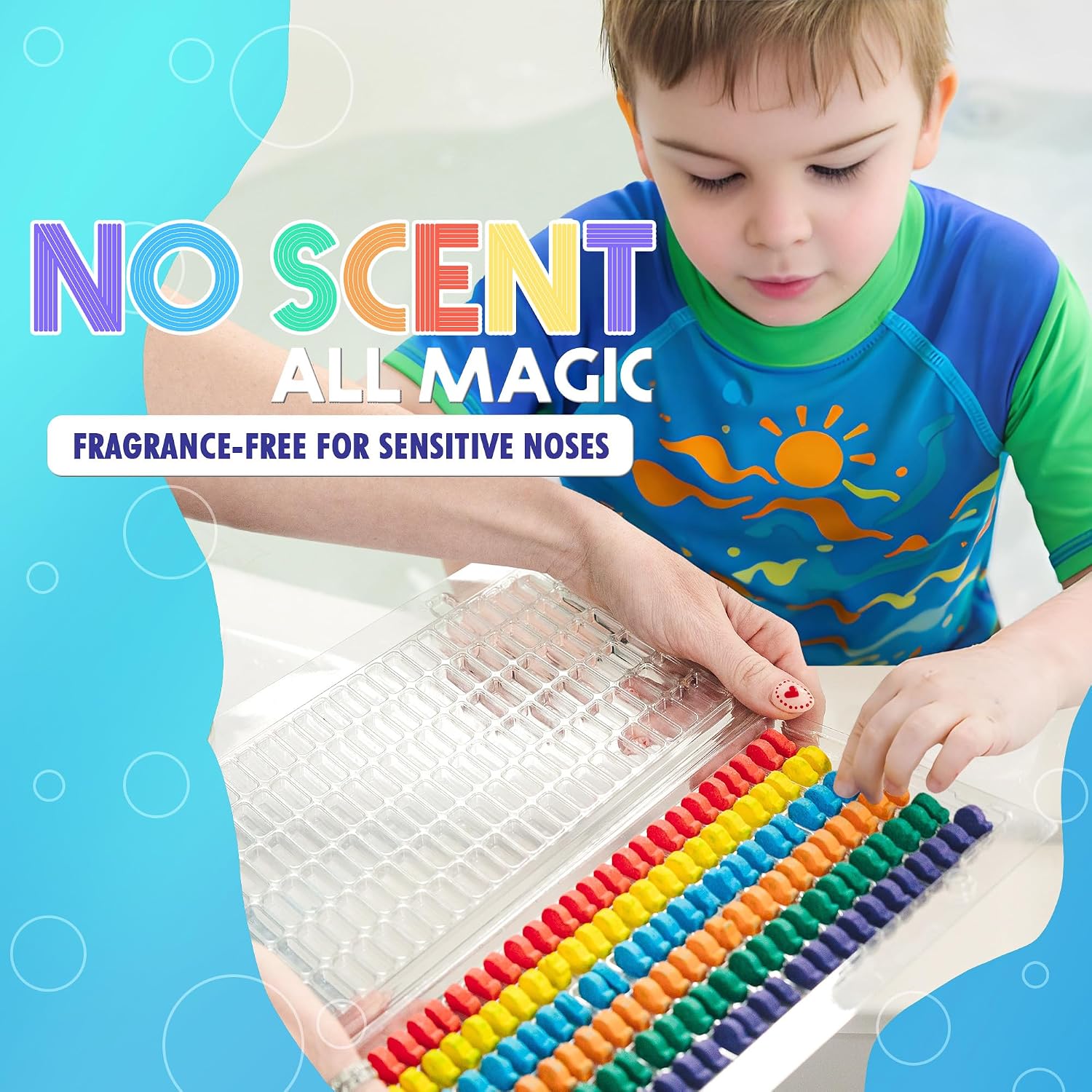 Bath Color Tablets for Kids, 150 Fizzy Bath Bombs & Bath Toys