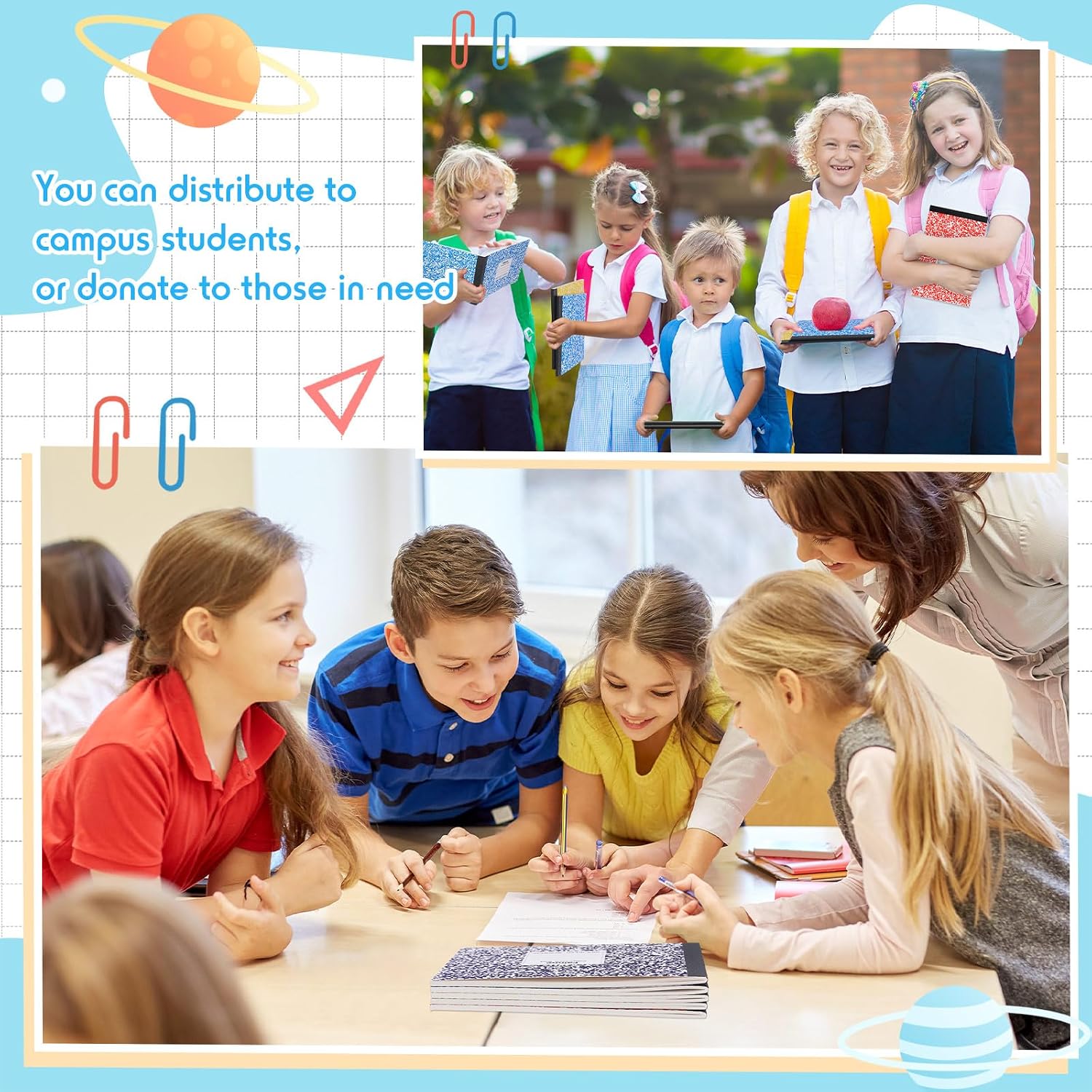20 Pieces Composition Notebooks 80 Pages Half Size Wide Ruled 4-7/8 x 7-1/2" Composition Books 11/32" Spacing