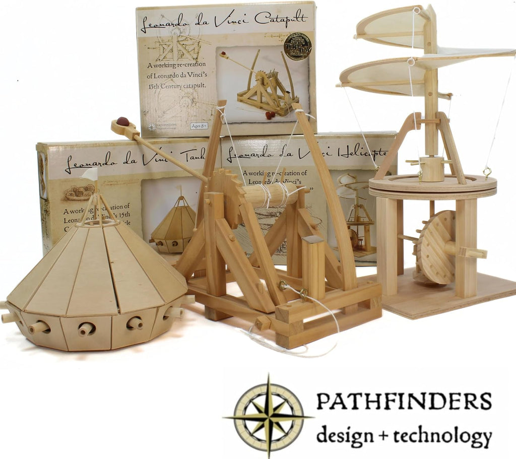 Leonardo da Vinci Trebuchet STEM Kit – Build Your Own Medieval Siege Engine – Educational Wooden Model for Teens &