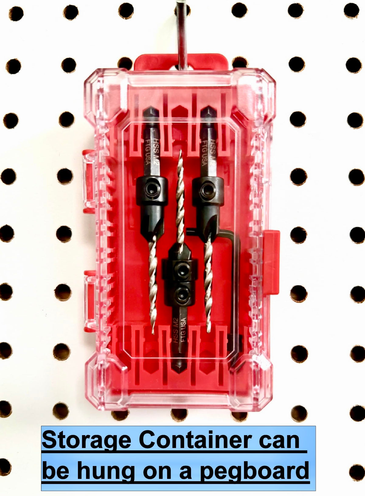 FTG USA 3-Pk #6 (9/64") Countersink Drill Bit Set, 1 Stop, 1 Wrench & Case