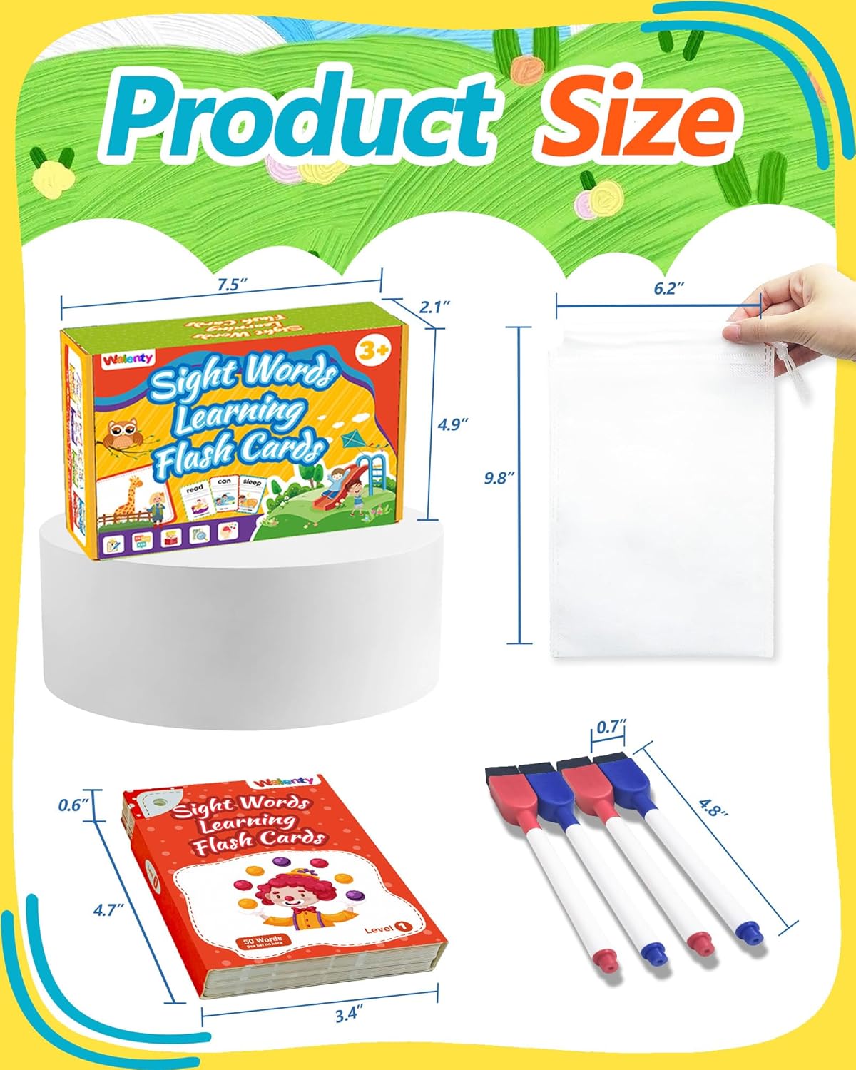 250 Sight Words Flash Cards Kindergarten, Learn to Read Books for Kids | Reading Writing Spelling Sight Word Games