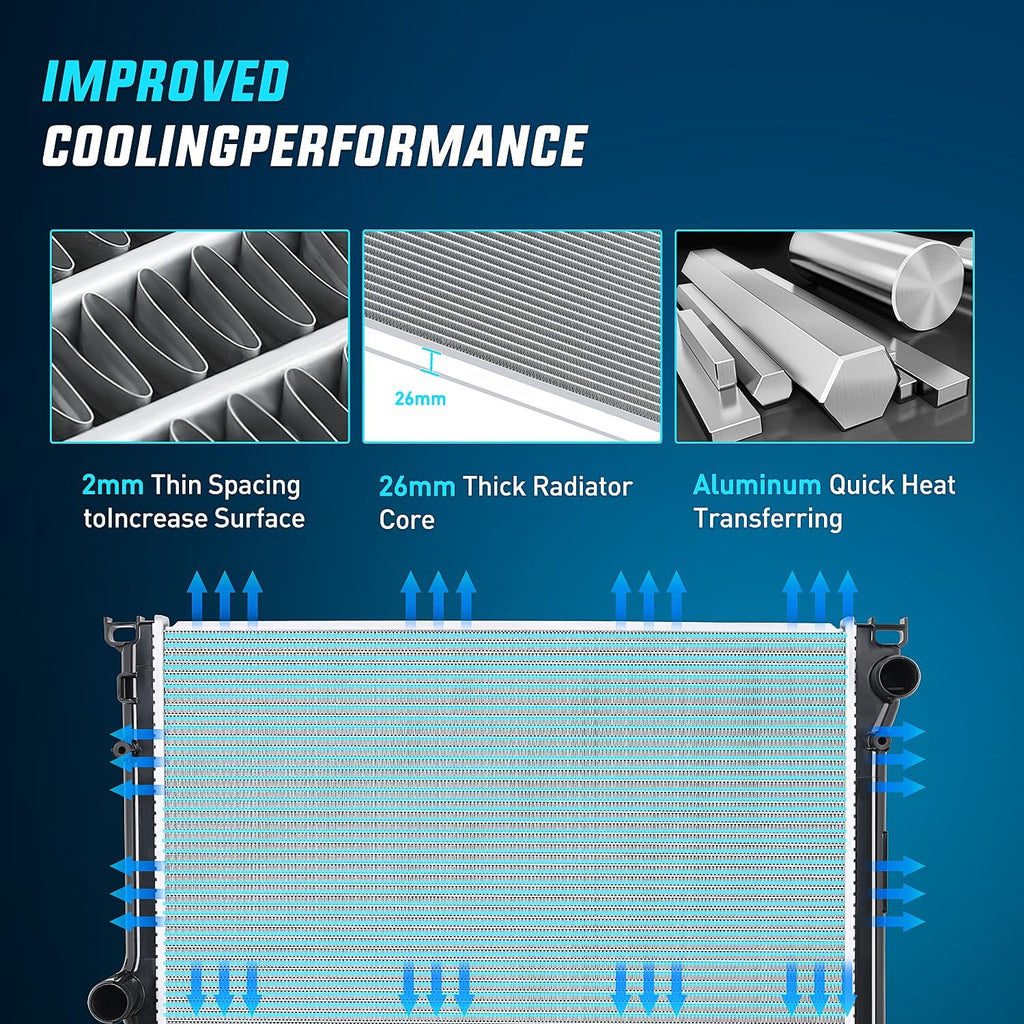 Nilight Radiator for Dodge Charger Challenger 2009-2020 CU13157