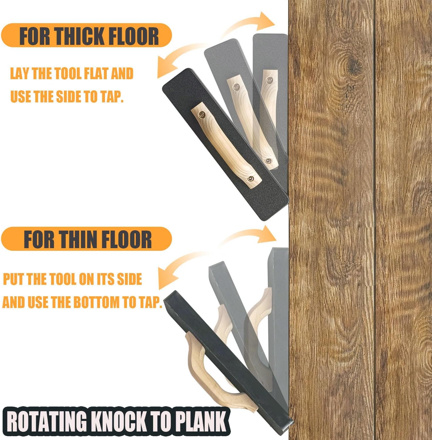 Heavy Tapping Block,Mallet-Free,Tap Floor Directly, Flooring Tools