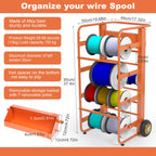 Wire Spool Rack, Multi-Spool Wire Cart Cable Caddy, 11 Rods