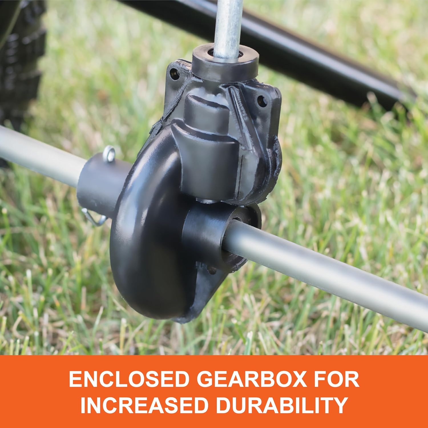 Push Spreader Pro for Seed, Fertilizer and Lawn Care, 85 lb Capacity with 10 Ft Spread Width and Pneumatic Tires