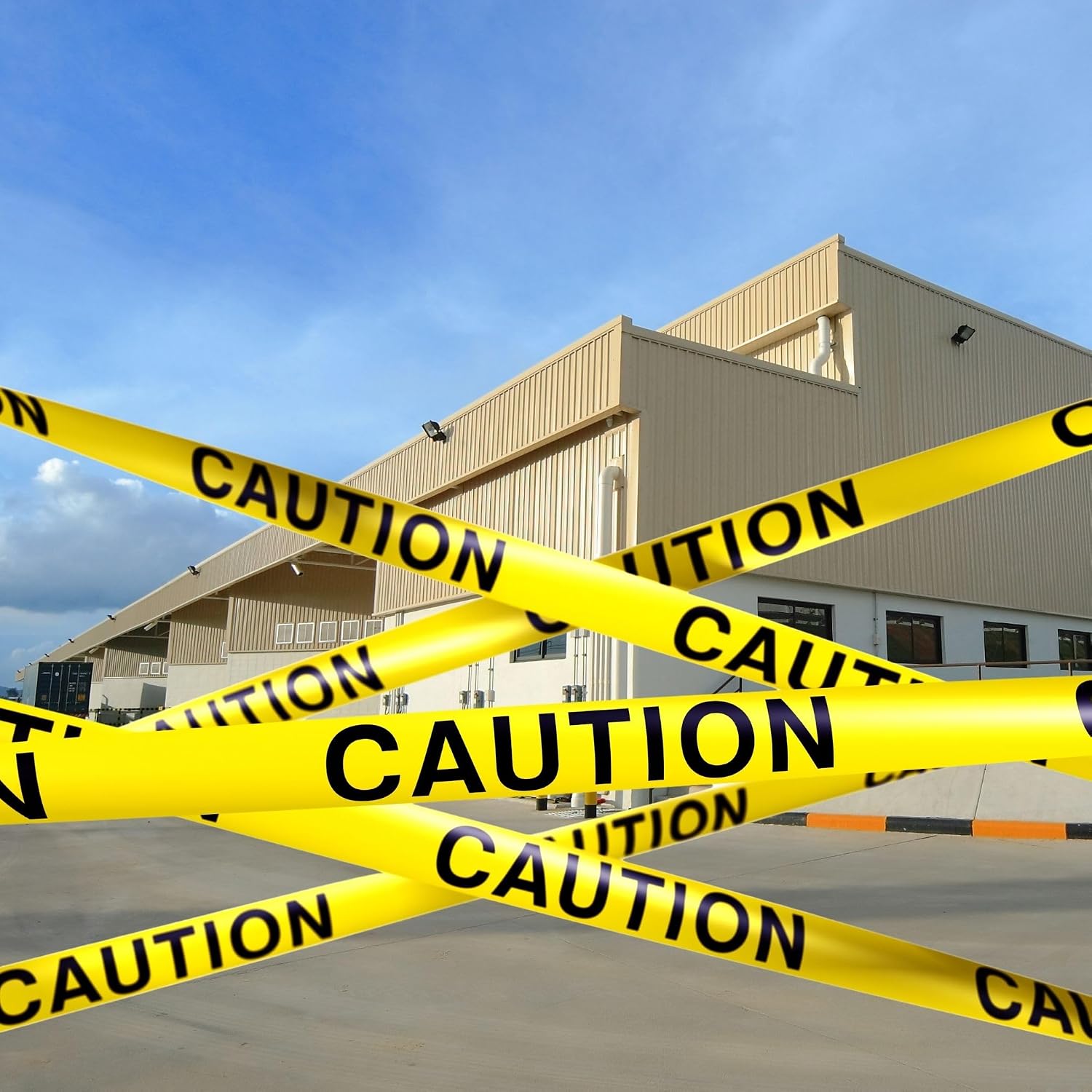 High-Visibility Yellow Barricade Caution Tape 2-Pack Safety Roll Set 3" x 1000Ft Tear-Resistant Non-Adhesive Strip