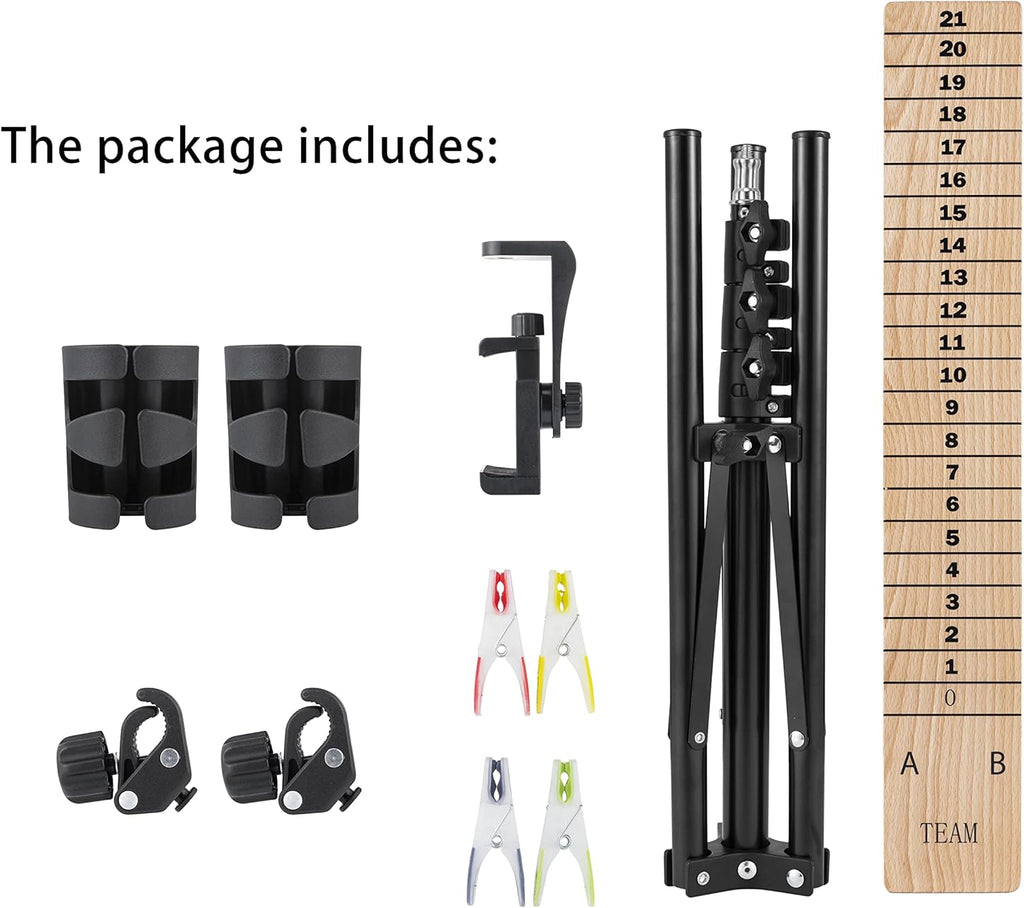 New Valley Walber Score Keeper Set for Cornhole Game - Scoreboard & Drinkholders for Cornhole, Easy to Assemble, Keep